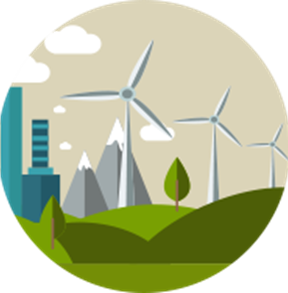Circular Icon Windmill